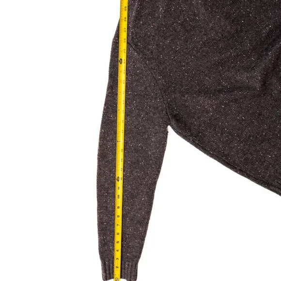 Neiman Marcus 100% Cashmere Sweater Men's Large Mock Neck 3-button PERFECT